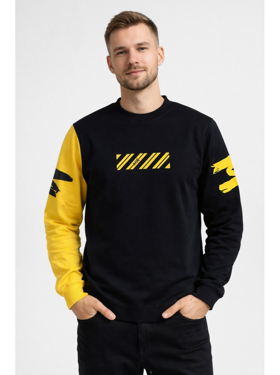 Свитшот мужской черного цвета с принтом 7713 210628C