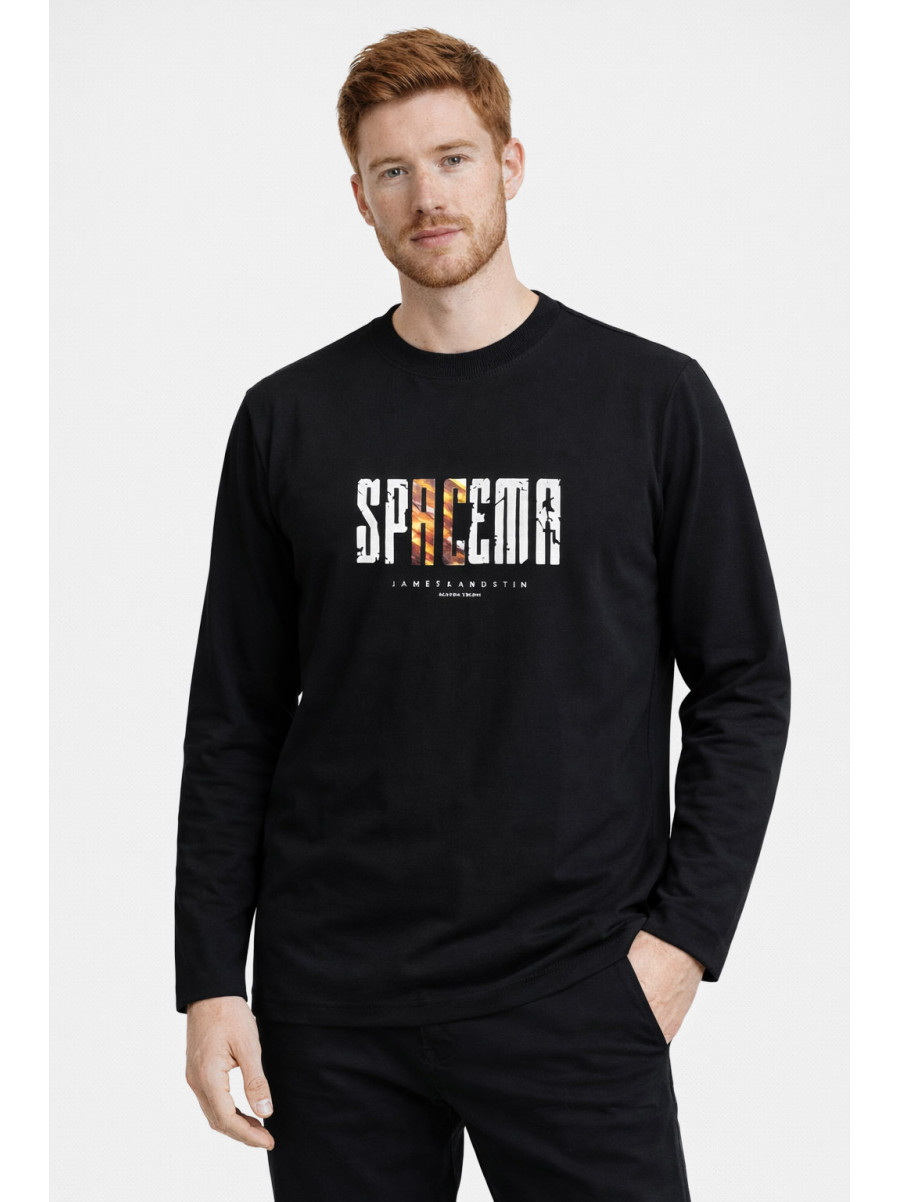 Свитшот мужской черного цвета с принтом 7712 210632C