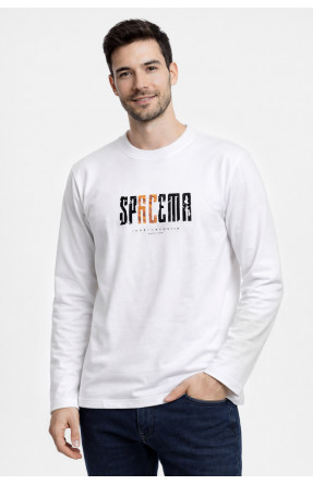Свитшот мужской белого цвета с принтом 7712 210633C