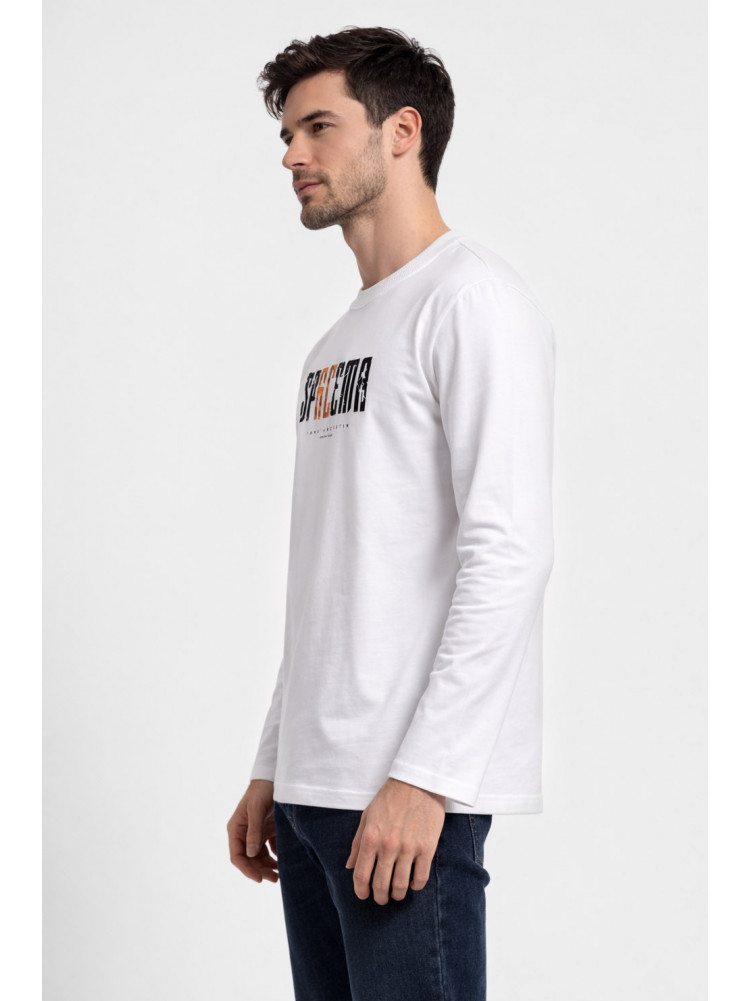 Свитшот мужской белого цвета с принтом 7712 210633C