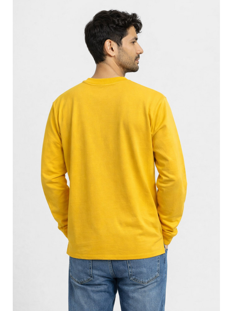 Свитшот мужской желтого цвета с принтом 7712 210634C