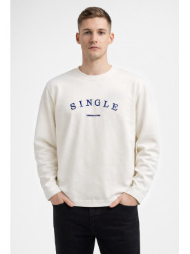 Свитшот мужской белого цвета с принтом 7718 210635C Свитшот мужской белого цвета с принтом 7718 210635C