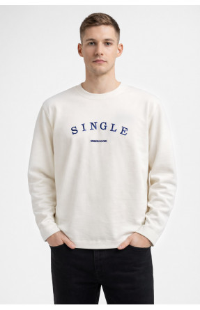 Свитшот мужской белого цвета с принтом 7718 210635C