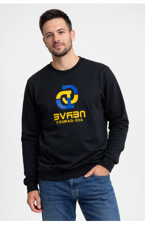 Свитшот мужской черного цвета с принтом а-21 210637C