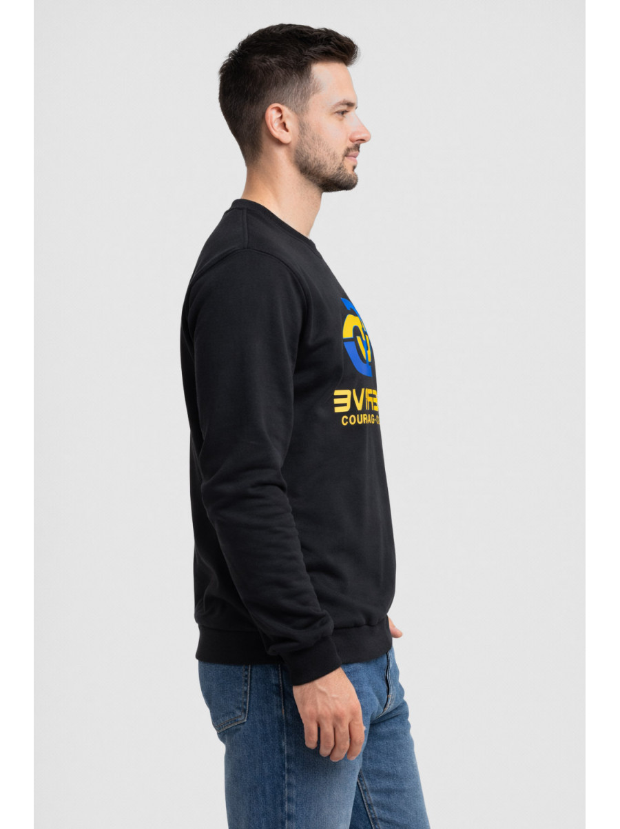 Свитшот мужской черного цвета с принтом а-21 210637C