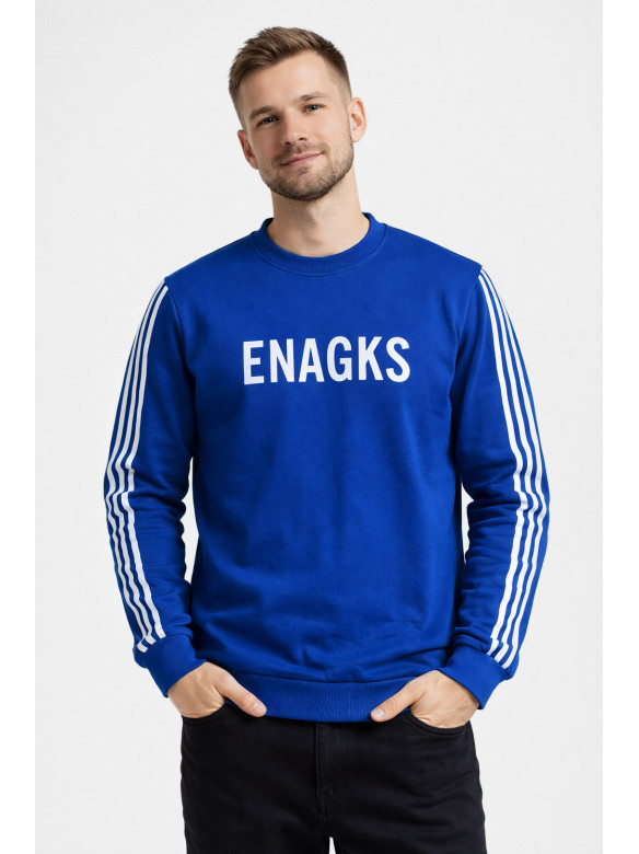 Свитшот мужской синего цвета с принтом 7720 210642C