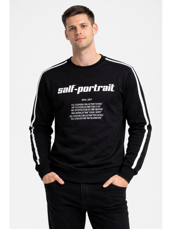 Свитшот мужской черного цвета с принтом 7725 210643C