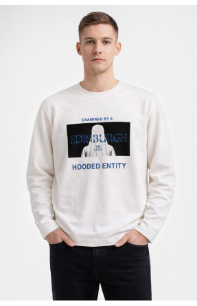 Свитшот мужской белого цвета с принтом 7706 210644C