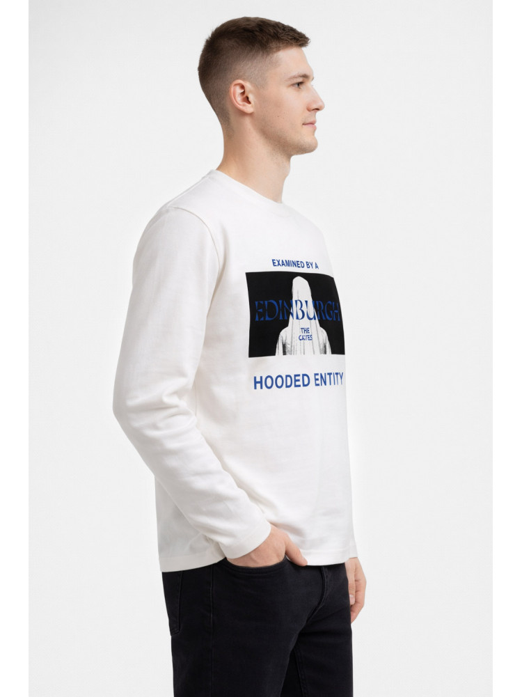 Свитшот мужской белого цвета с принтом 7706 210644C