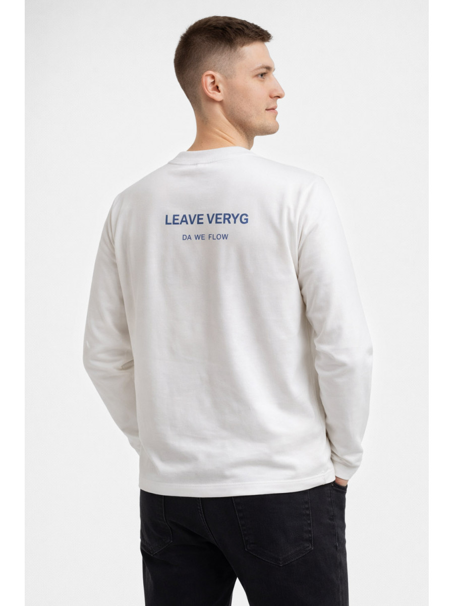 Свитшот мужской белого цвета с принтом 7706 210644C