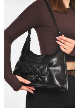 Сумка жіноча з екошкіри чорного кольору МН-39960 210645C
