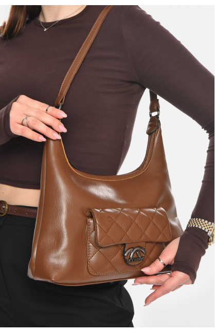 Сумка женская из экокожи коричневого цвета МН-39960 210646C