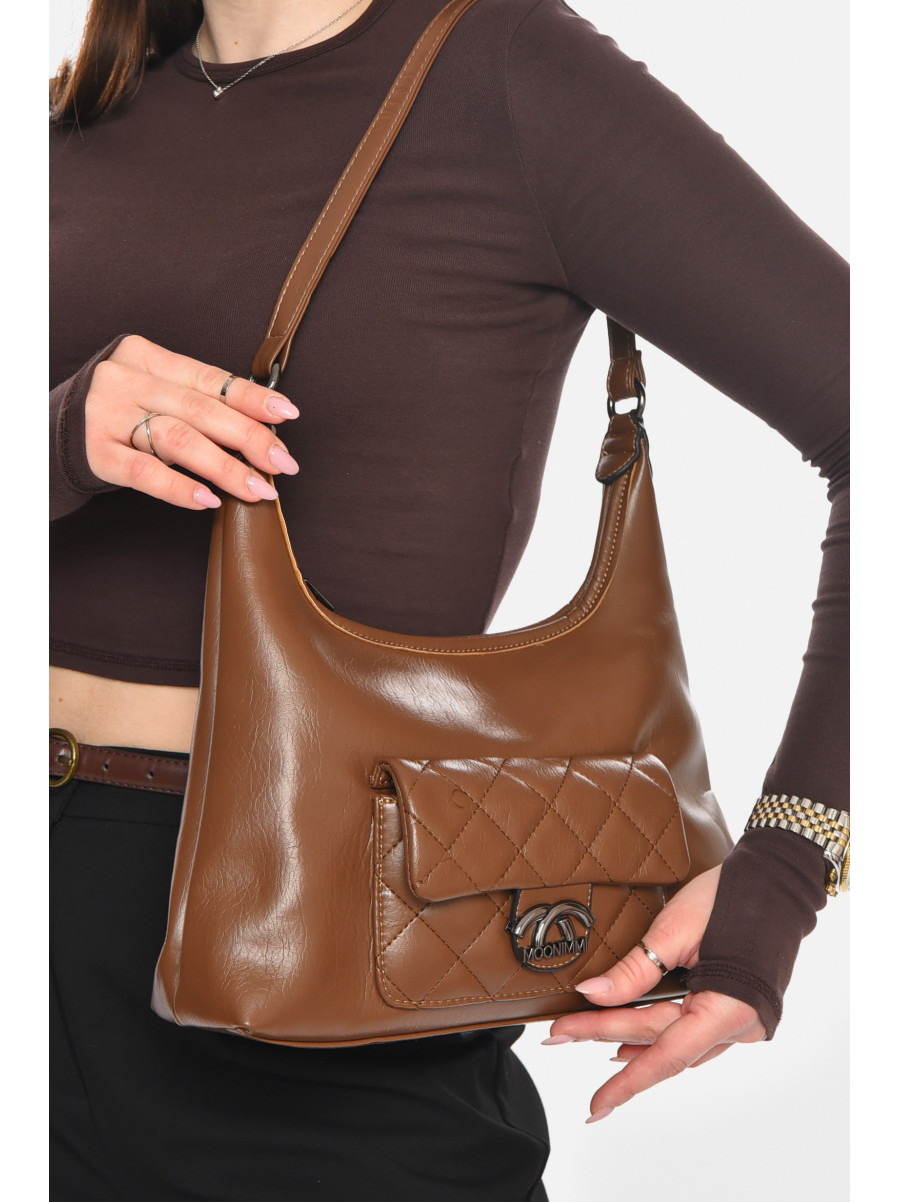 Сумка женская из экокожи коричневого цвета МН-39960 210646C
