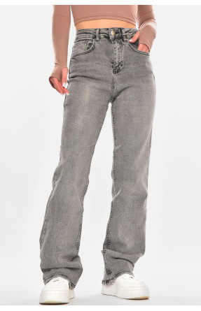 Джинсы женские однотонные серого цвета 00628 210650C