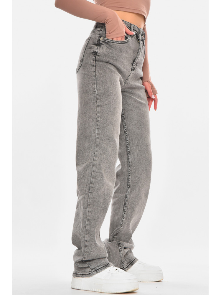 Джинсы женские однотонные серого цвета 00628 210650C