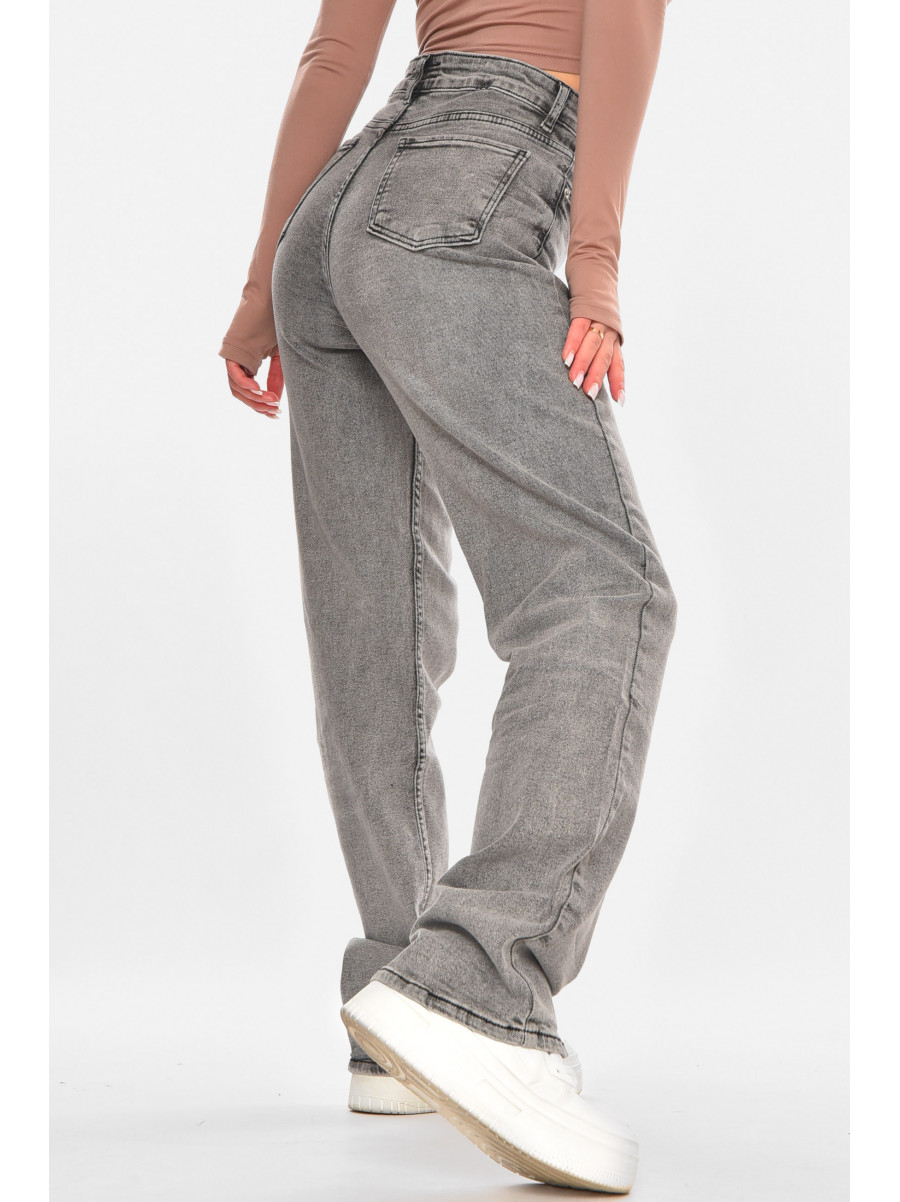 Джинсы женские однотонные серого цвета 00628 210650C