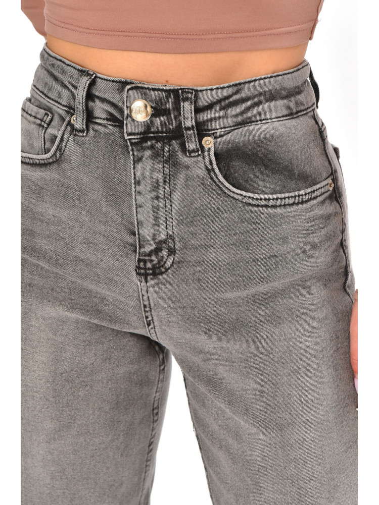 Джинсы женские однотонные серого цвета 00628 210650C