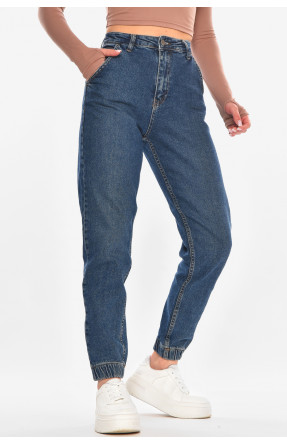 Джинсы женские однотонные тёмно-синего цвета 2542 210651C