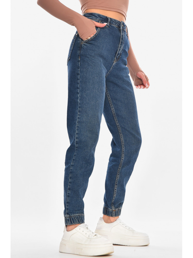 Джинсы женские однотонные тёмно-синего цвета 2542 210651C