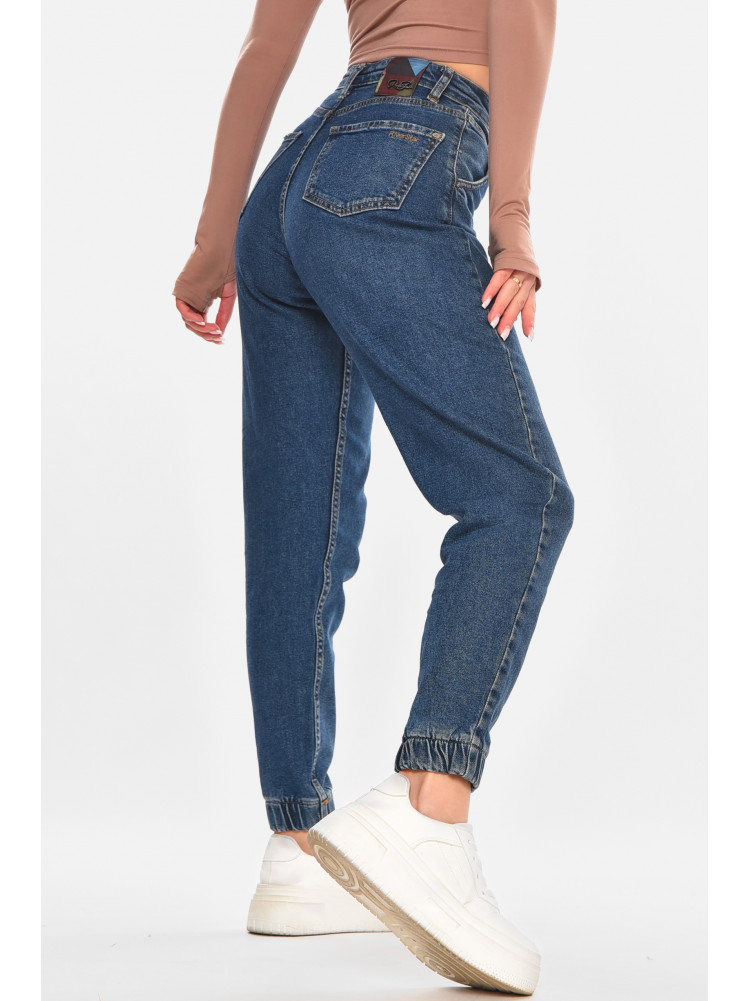 Джинсы женские однотонные тёмно-синего цвета 2542 210651C