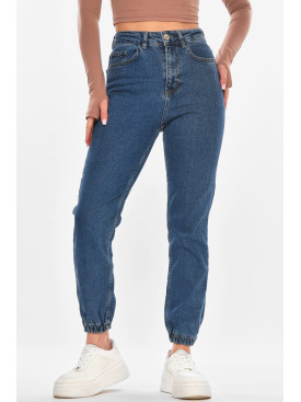 Джинсы женские однотонные синего цвета 0145 210652C Джинсы женские однотонные синего цвета 0145 210652C