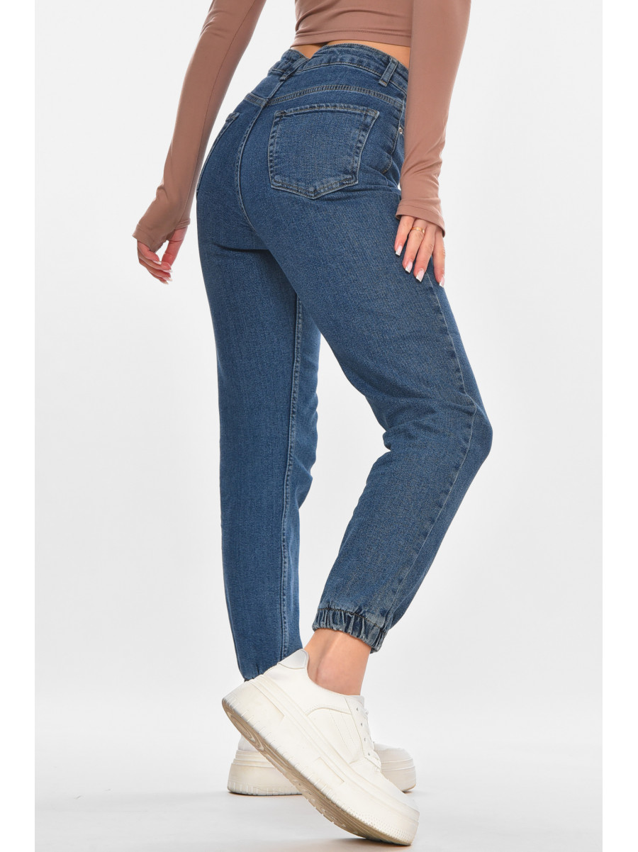 Джинсы женские однотонные синего цвета 0145 210652C