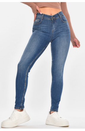 Джинсы женские однотонные синего цвета 1065 210653C