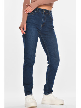 Джинсы женские однотонные синего цвета 1112 210655C