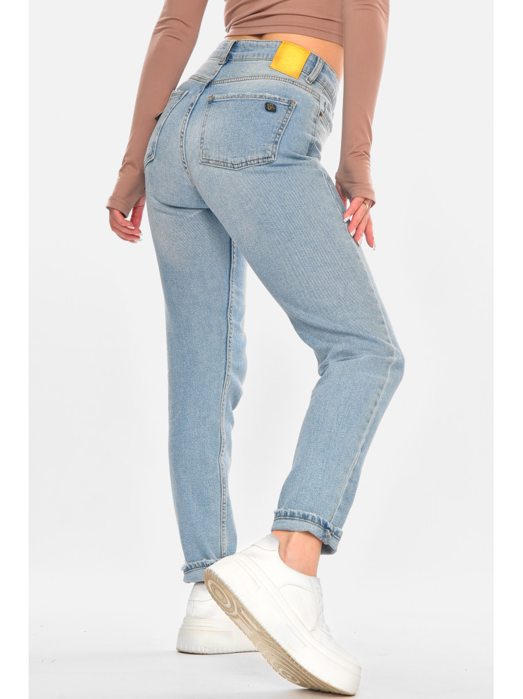 Джинсы женские однотонные голубого цвета 1029 210659C