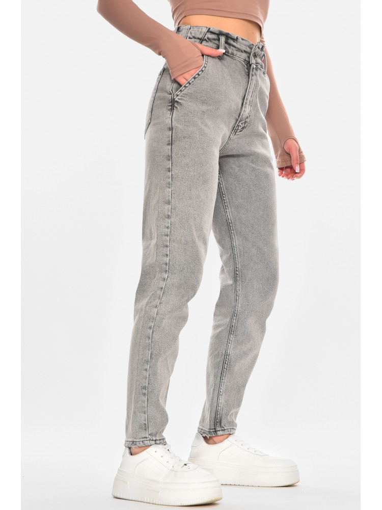 Джинсы женские однотонные серого цвета 1002 210660C