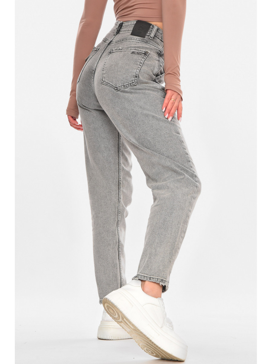 Джинсы женские однотонные серого цвета 1002 210660C