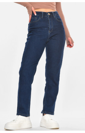 Джинсы женские однотонные тёмно-синего цвета 0138 210661C