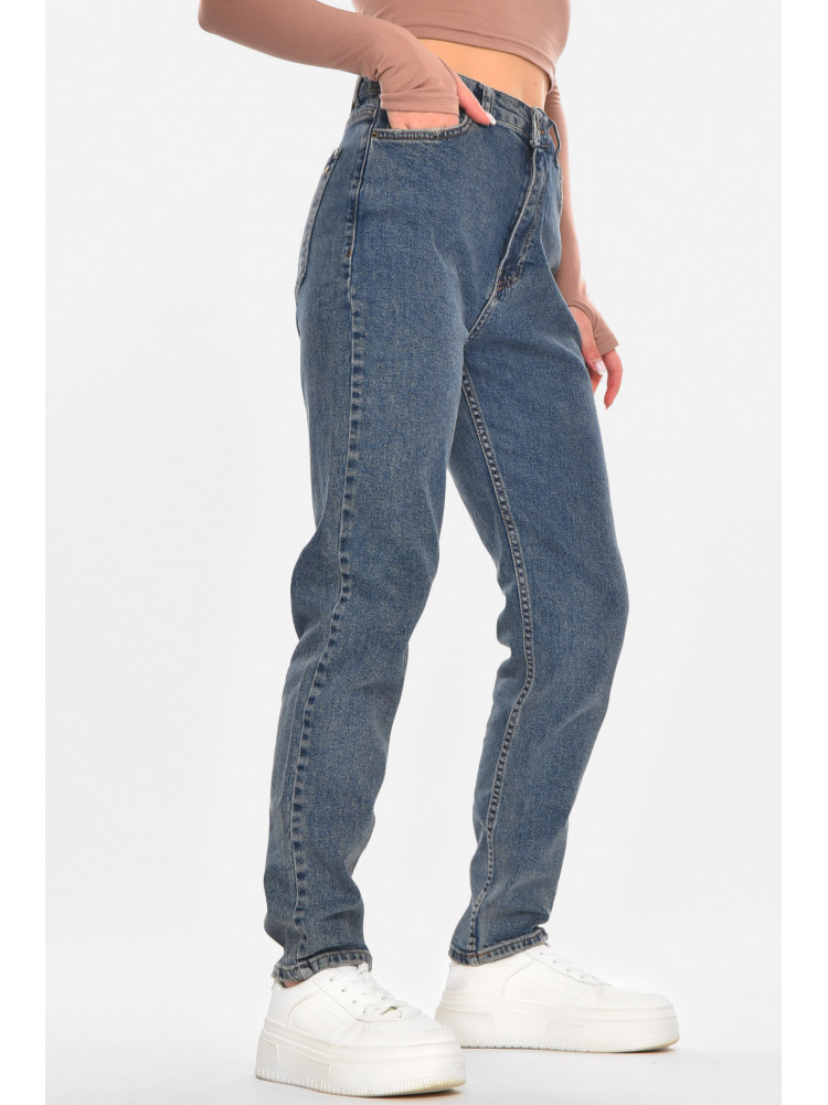 Джинсы женские однотонные синего цвета 4506 210662C