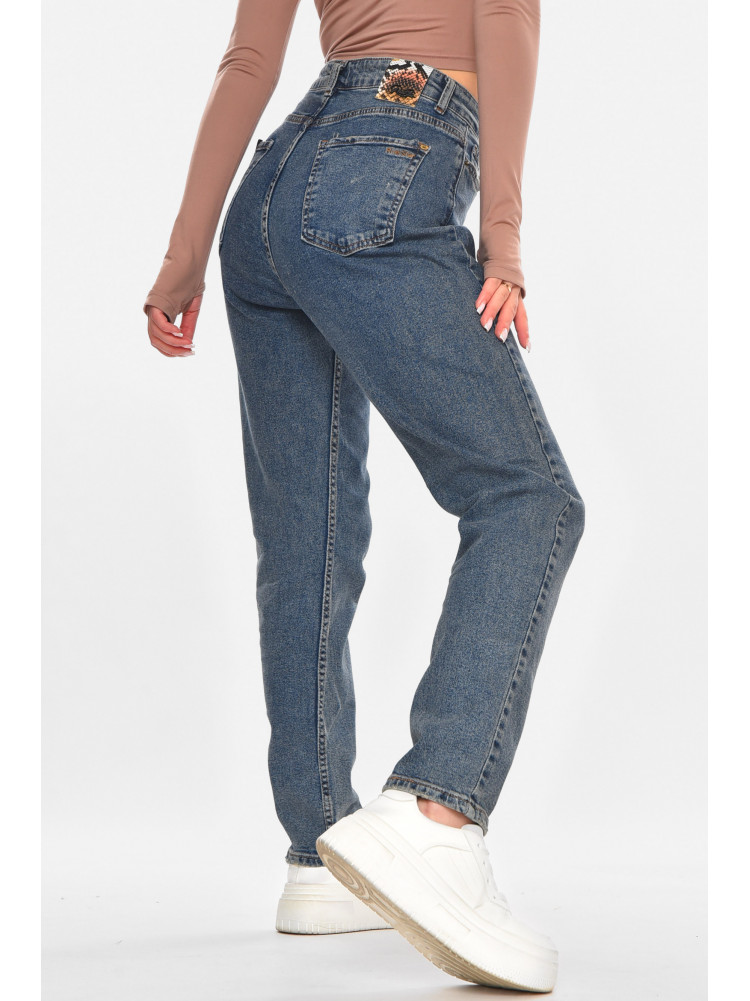 Джинсы женские однотонные синего цвета 4506 210662C