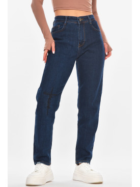 Джинсы женские однотонные тёмно-синего цвета 1969 210666C Джинсы женские однотонные тёмно-синего цвета 1969 210666C