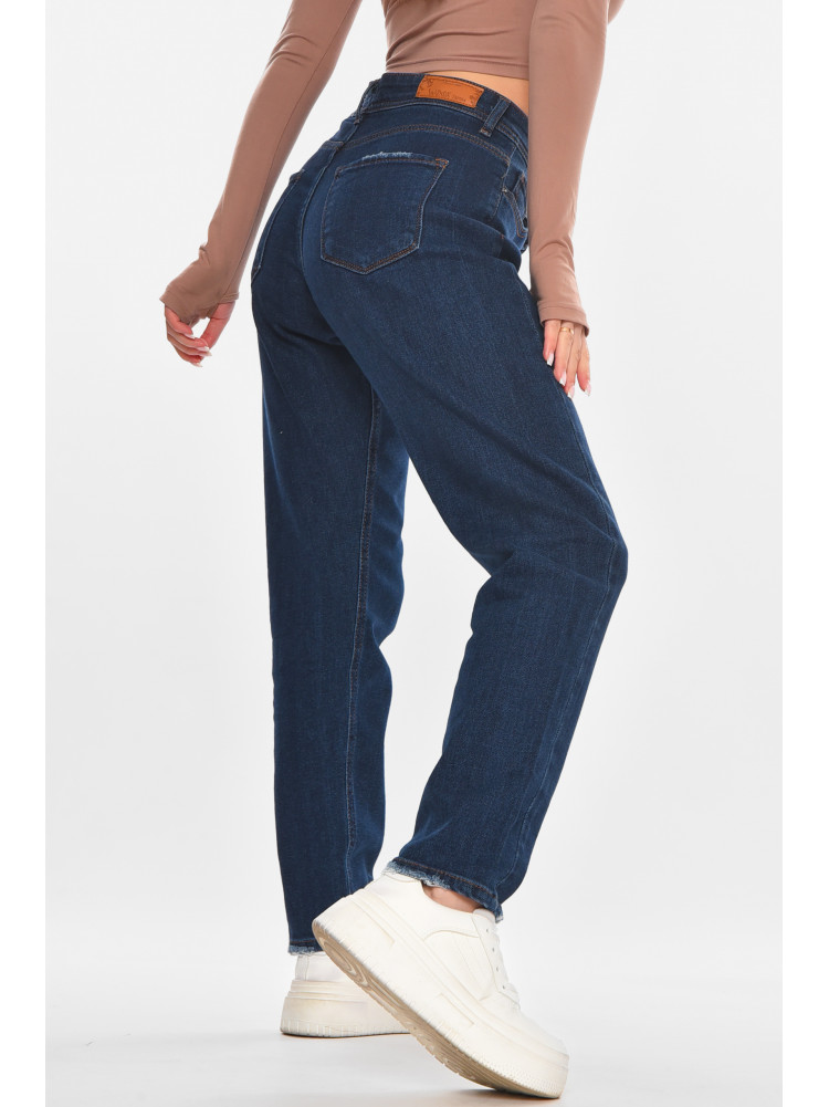 Джинсы женские однотонные тёмно-синего цвета 1969 210666C