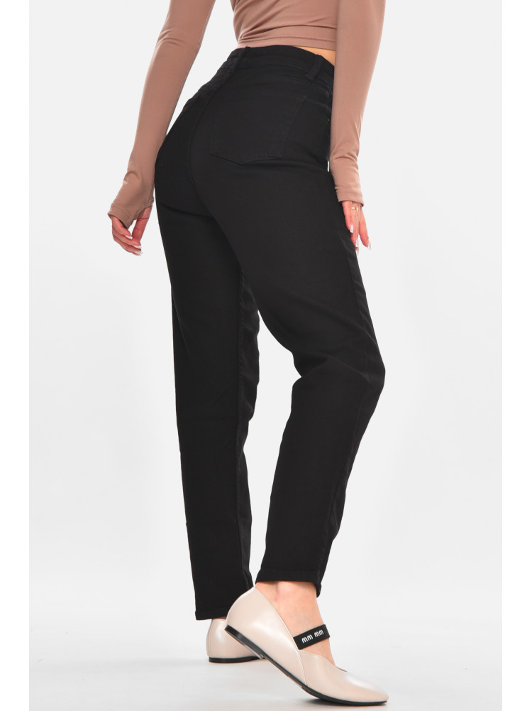 Джинсы женские однотонные черного цвета 00962/2 210667C