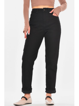 Джинси жіночі однотонні чорного кольору 00963/2 210668C