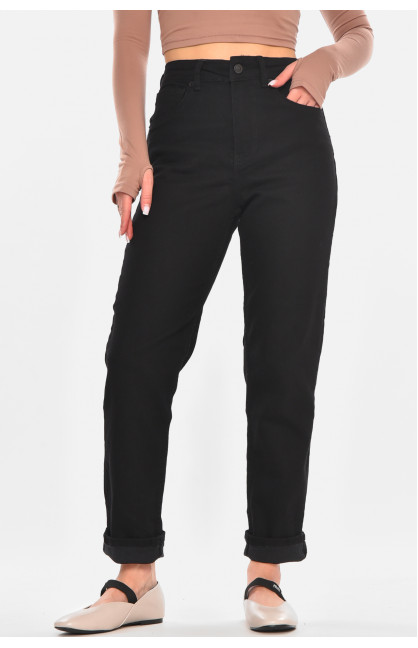 Джинсы женские однотонные черного цвета 00963/2 210668C Джинсы женские однотонные черного цвета 00963/2 210668C