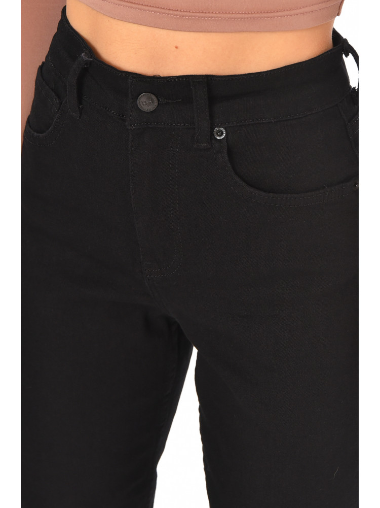 Джинсы женские однотонные черного цвета 00963/2 210668C
