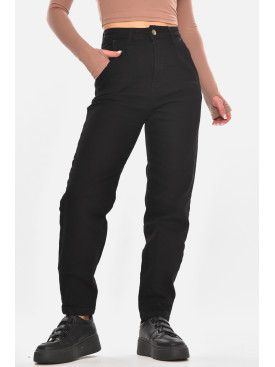 Джинсы женские однотонные черного цвета 00835 210669C