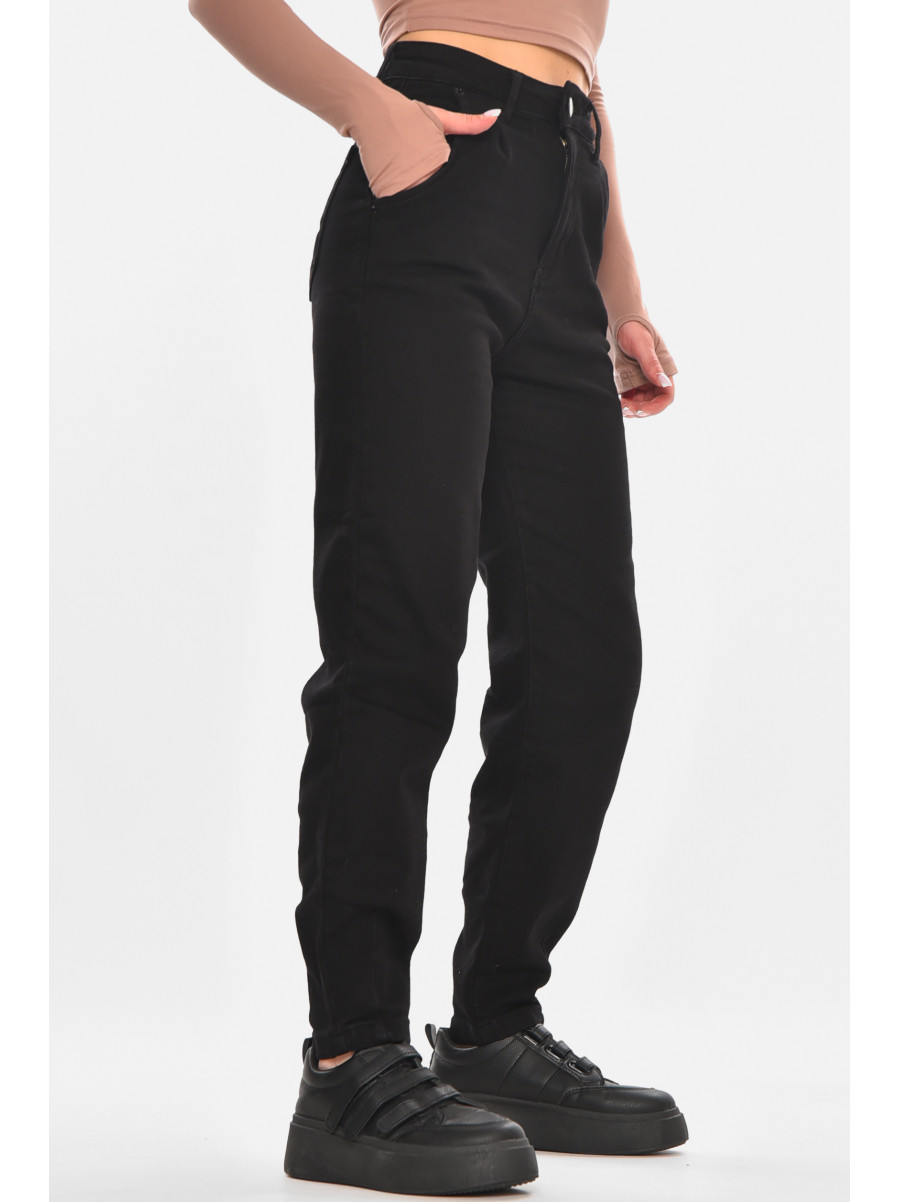 Джинсы женские однотонные черного цвета 00835 210669C