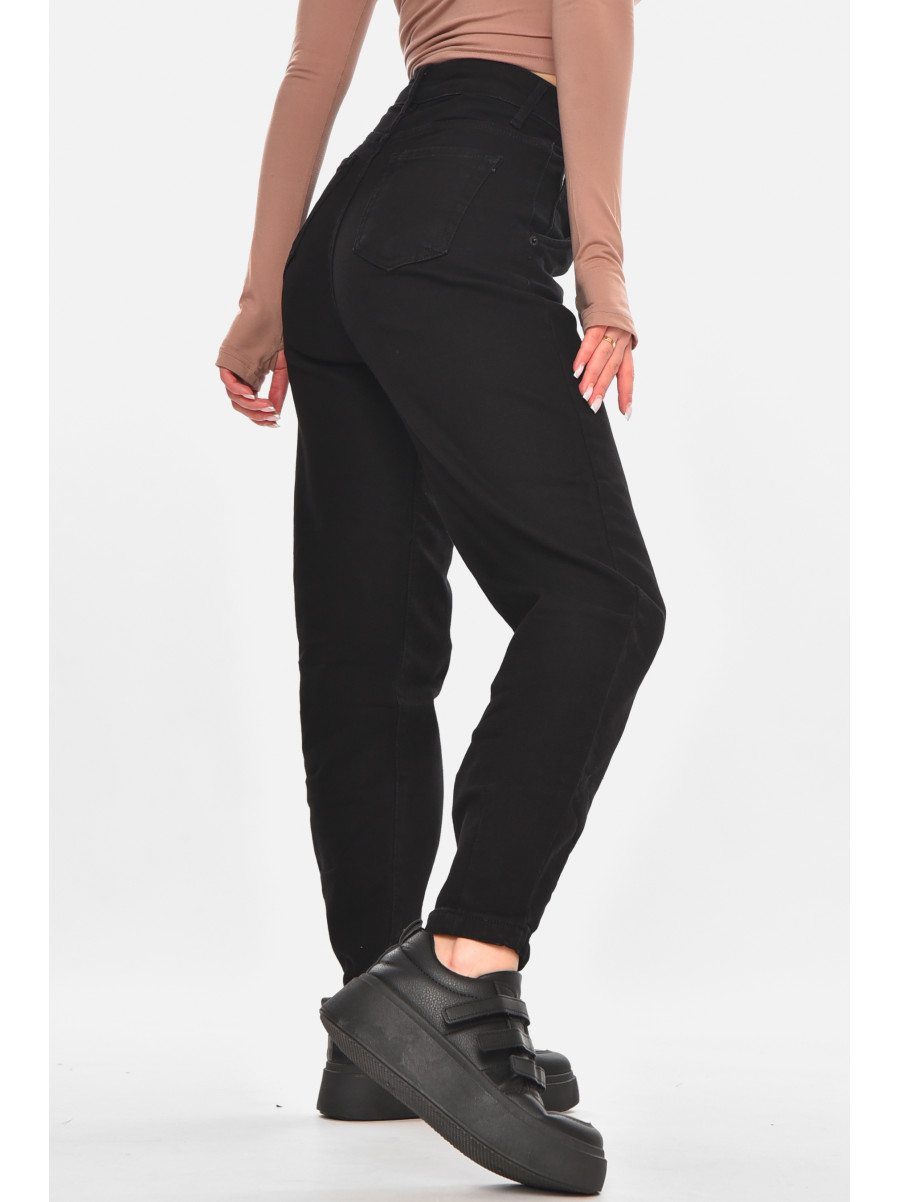 Джинсы женские однотонные черного цвета 00835 210669C