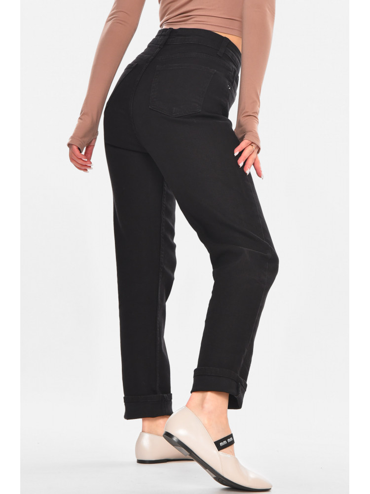 Джинсы женские однотонные черного цвета 00764 210670C