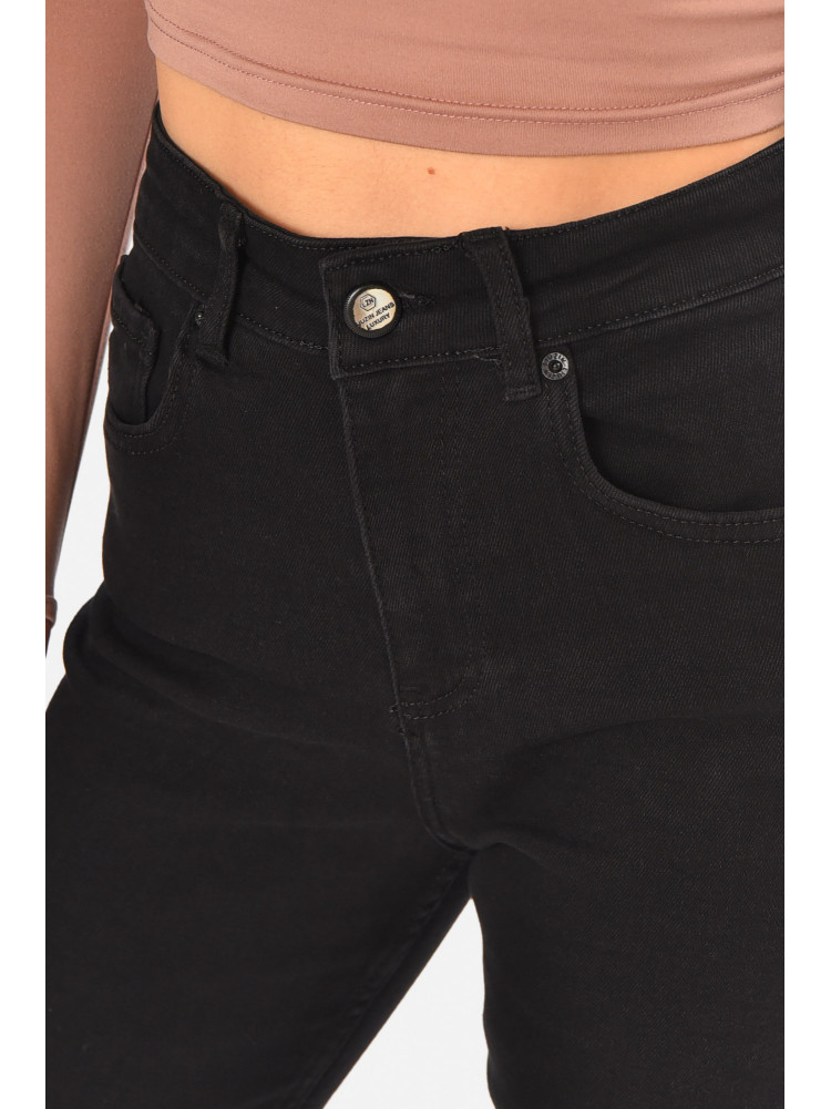 Джинсы женские однотонные черного цвета 00764 210670C