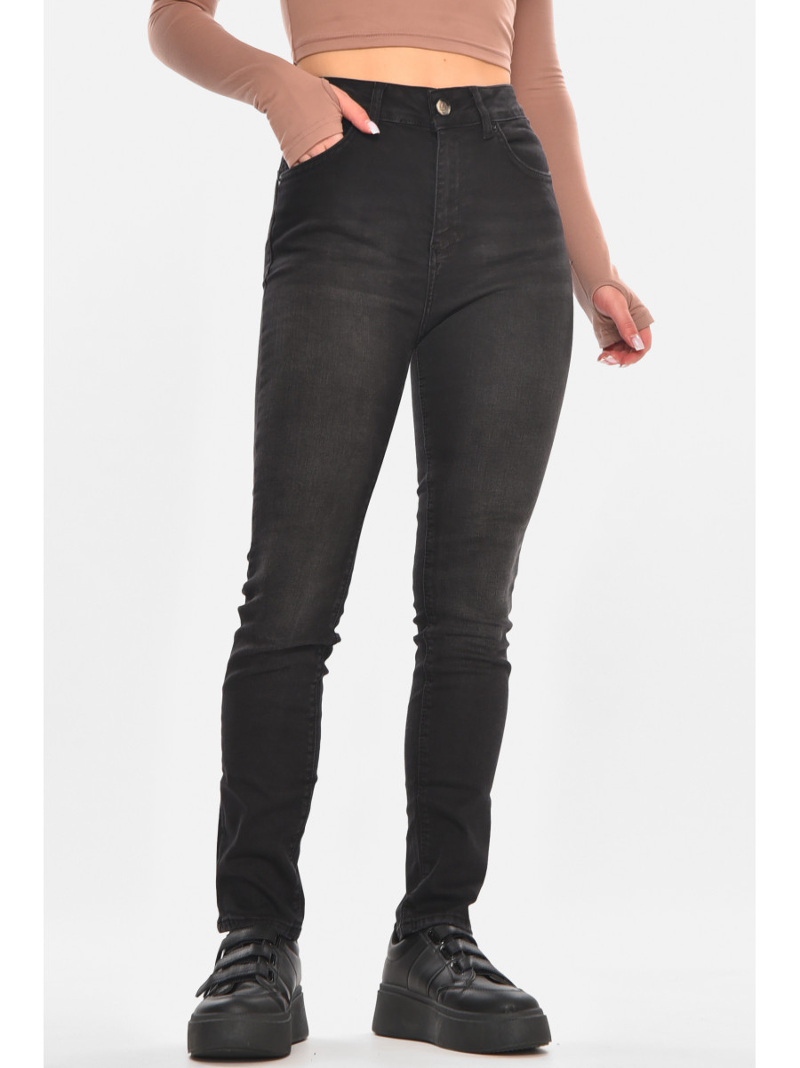 Джинсы женские однотонные черного цвета 00207 210671C