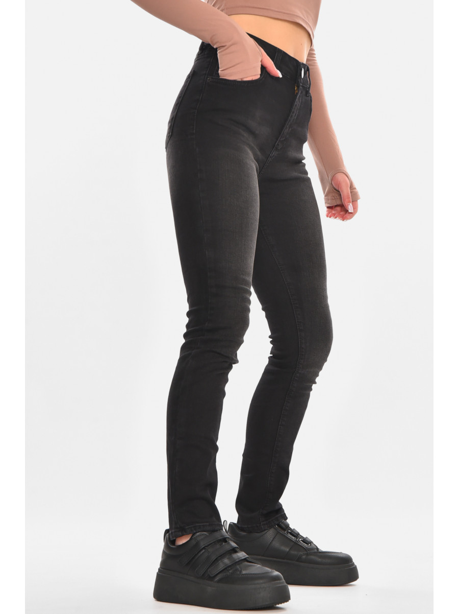 Джинсы женские однотонные черного цвета 00207 210671C
