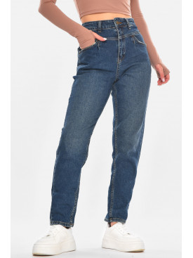 Джинсы женские однотонные тёмно-синего цвета 2567/2 210672C Джинсы женские однотонные тёмно-синего цвета 2567/2 210672C