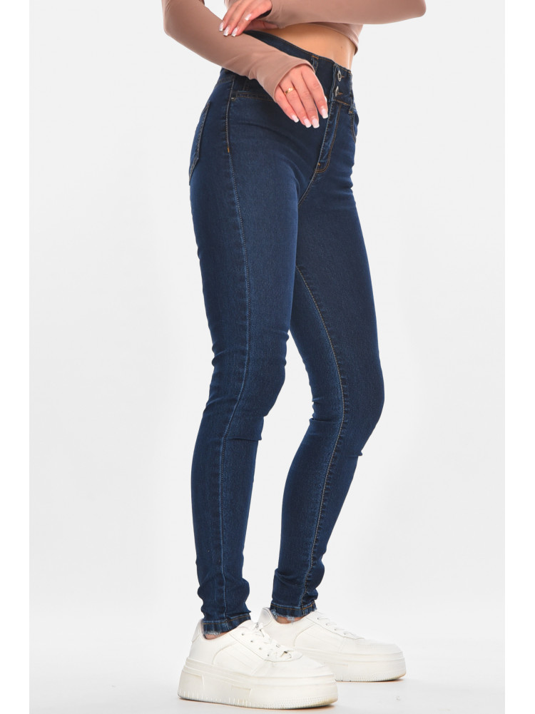 Джинсы женские однотонные тёмно-синего цвета 0936 210677C