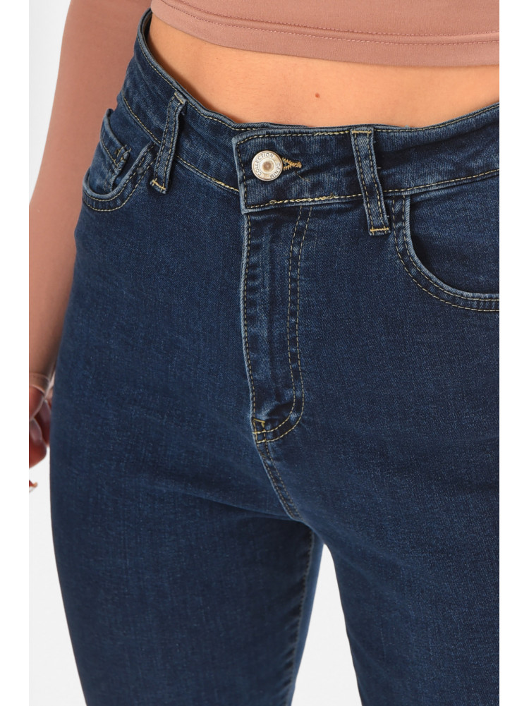 Джинсы женские однотонные тёмно-синего цвета 0792 210678C
